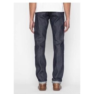 Naked & Famous Indigo Denim weird Guy Raw Jeans Button Size 30